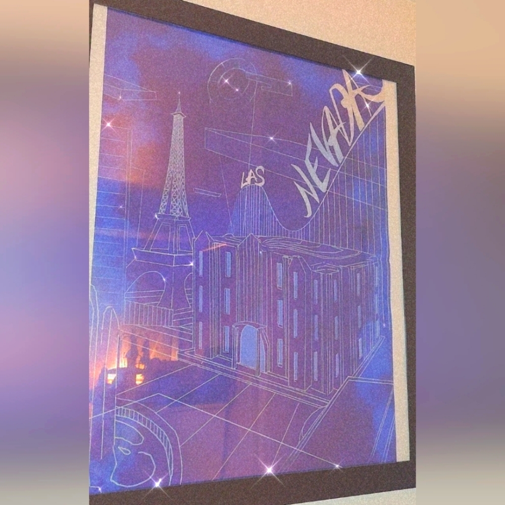RARE - Las Nevadas blueprint poster (WITH FRAME)